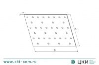 Пластина перфорированная с одинаковыми отверстиями