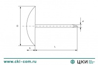 Гвоздь обойный (обивочный)