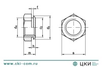 Гайка запрессовочная шестигранная