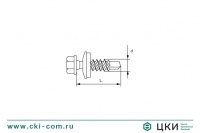 Саморез кровельный KRS по дереву сверлоконечный