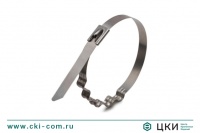 Стяжка крепежная с пружинной волной стальная нержавеющая