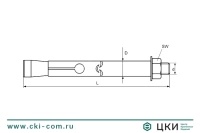 Анкер втулочный с гайкой Fischer FSA-B