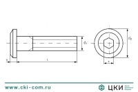 Винт мебельный с внутренним шестигранником