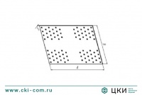 Пластина перфорированная с одинаковыми отверстиями