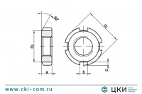 Гайка круглая с прорезями DIN 70852