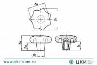Ручка звездообразная DIN 6336