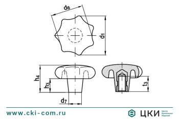 Ручка звездообразная DIN 6336