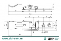 Замок-стяжка 76мм ц. (2.02.00)