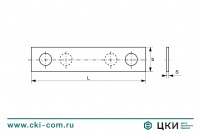 Пластина мебельная прямая прямоугольная