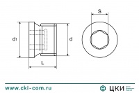 Пробка DIN 908 цилиндрическая
