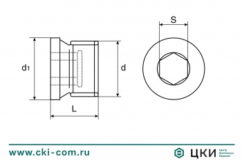 Пробка DIN 908 цилиндрическая