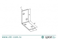 Пластина перфорированная угловая с одинаковыми отверстиями