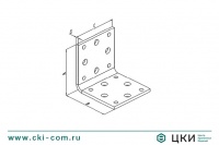 Пластина угловая утолщенная с отверстиями разного диаметра