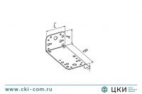 Пластина угловая с отверстиями разного диаметра