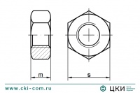 Гайка шестигранная DIN 555