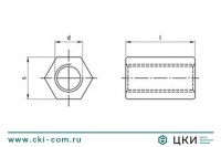 Втулка резьбовая шестигранная art.9071