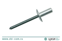 Заклепка вытяжная закрытая с плоским широким буртом