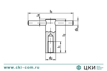 Гайка воротковая с отверстием и фиксированной рукояткой DIN 6305