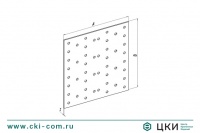 Пластина перфорированная с одинаковыми отверстиями