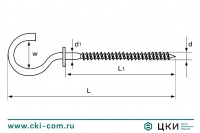 Шуруп-полукольцо с фланцем