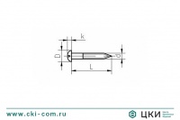 Шуруп с полукруглой головкой и прямым шлицем ГОСТ 1144-80