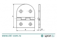 Петля дверная полукруглая М 8429