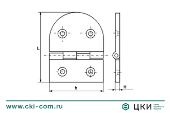 Петля дверная полукруглая М 8429
