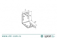 Пластина угловая с отверстиями разного диаметра