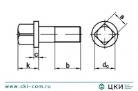 Винт установочный с квадратной головкой DIN 478