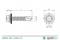 Саморез с шестигранной головкой art.9604