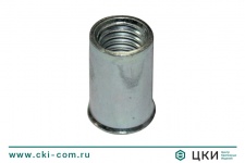 Заклёпка-гайка стальная с плоским уменьшенным бортиком (СТ UK)