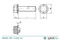 Болт стопорный с рифленым фланцем art. 88933