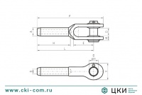 Наконечник троса обжимной SSO с вилкой