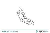 Пластина перфорированная угловая 135° с отверстиями разного диаметра