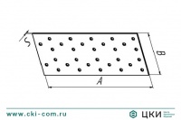 Пластина перфорированная с одинаковыми отверстиями