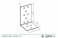 Пластина перфорированная угловая с одинаковыми отверстиями