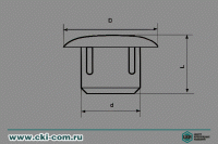 Заглушка мебельная декоративная круглая