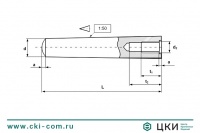 Штифт конический DIN 7978 с внутренней резьбой