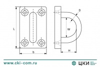 Петля с основанием М 8225-Н