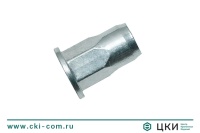 Заклепка-гайка 1/2 шестигранная закрытая с цилиндрическим буртом