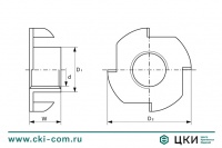 Гайка мебельная забивная
