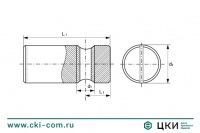 Гайка мебельная потайная