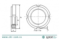 Гайка круглая шлицевая DIN 1804