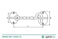 Крючок дверной М 8384