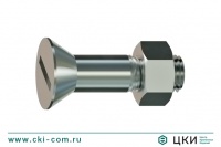 Винт с потайной головкой и прямым неполным шлицем DIN 7969