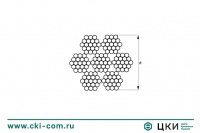 Канат стальной (трос) 6х19+IWS (~ DIN 3060) нержавеющий (M 8036)