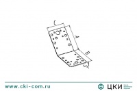 Пластина перфорированная угловая 135° с отверстиями разного диаметра