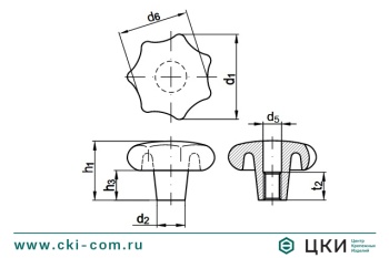 Ручка звездообразная DIN 6336