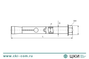 Анкер втулочный с болтом