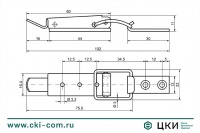 Замок-стяжка 102мм ц. (2.03.00)